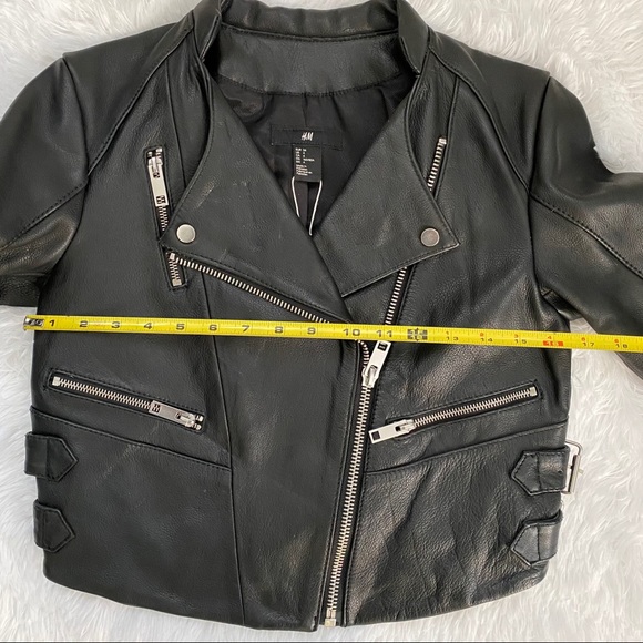 NWT H&M Premium Genuine Real Leather Jacket - Picture 15 of 16